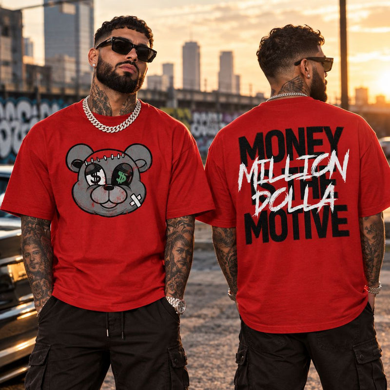 Money is the Motive - Red T-Shirt T-Shirt Million Dolla Motive 