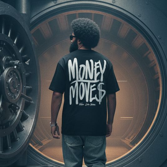 Money Moves - Black T-Shirt T-Shirt Million Dolla Motive 