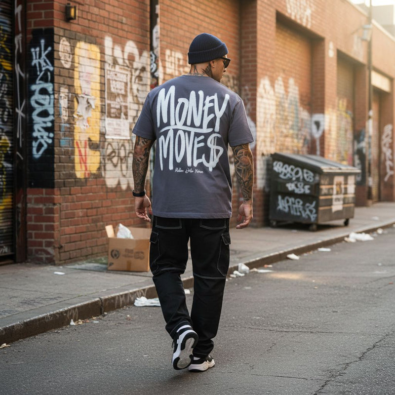 Money Moves - Dark Grey T-Shirt T-Shirt Million Dolla Motive 