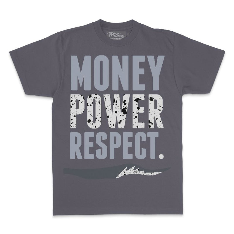 Money Power Respect "Wolf Grey" - Dark Grey T-Shirt