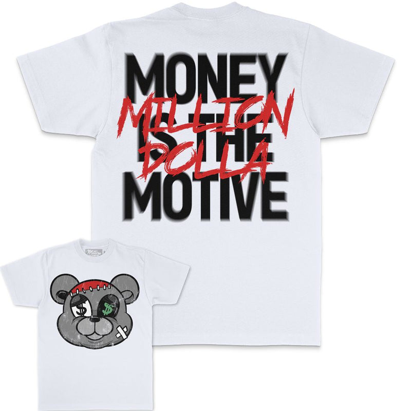 Money is the Motive - White T-Shirt T-Shirt Million Dolla Motive 