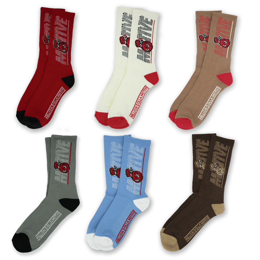 Motive - Assorted Crew Socks (6 Pairs)