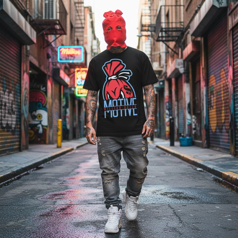 Motive in the Bag - Infrared on Black T-Shirt T-Shirt Million Dolla Motive 