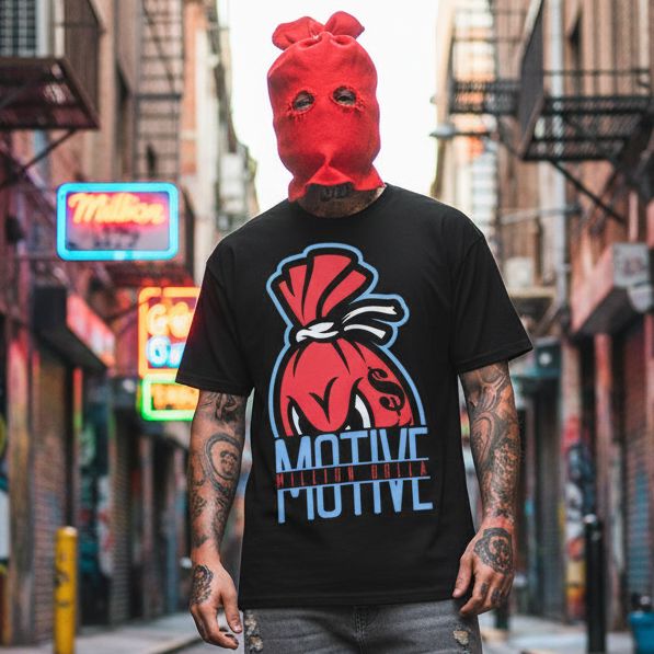 Motive in the Bag - Infrared on Black T-Shirt T-Shirt Million Dolla Motive 