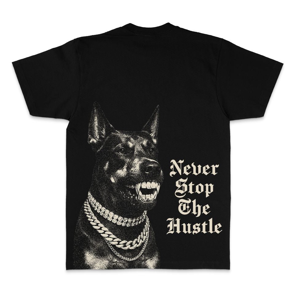 
                  
                    Never Stop The Hustle - Black T-Shirt
                  
                
