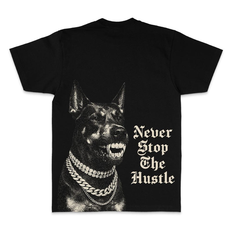 Never Stop The Hustle - Black T-Shirt