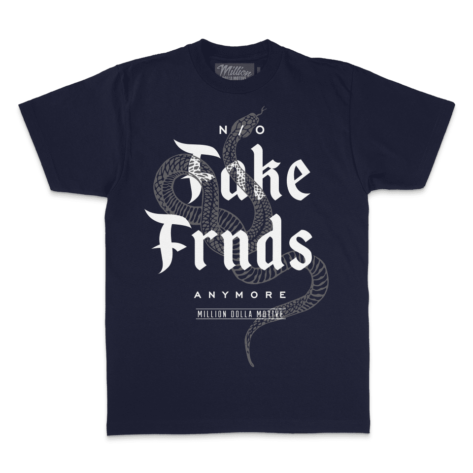 No Fake Friends - Navy T-Shirt