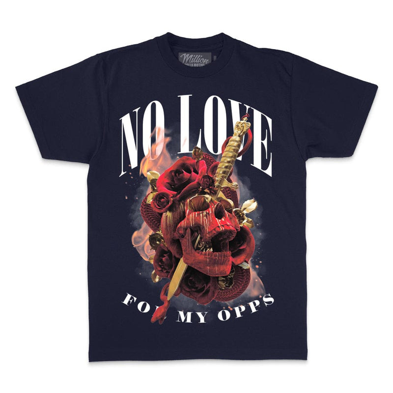 No Love for My Opps - Navy T-Shirt T-Shirt Million Dolla Motive 