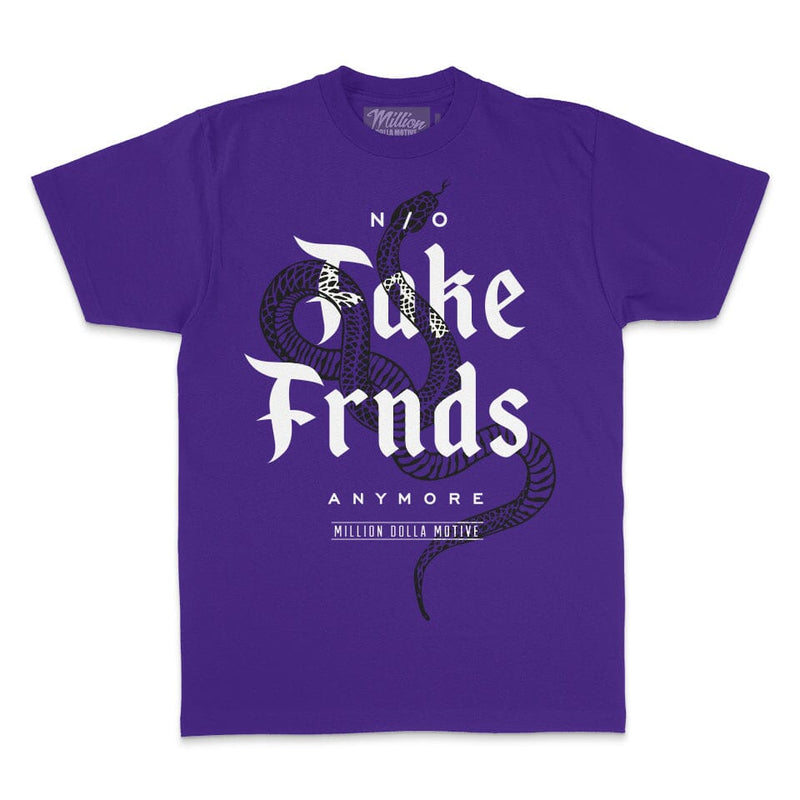 No Fake Friends - Purple T-Shirt T-Shirt Million Dolla Motive 