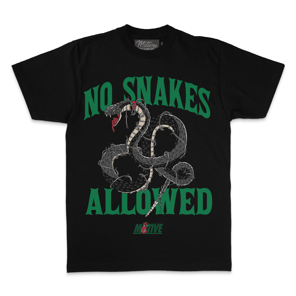 No Snakes Allowed - Black T-Shirt