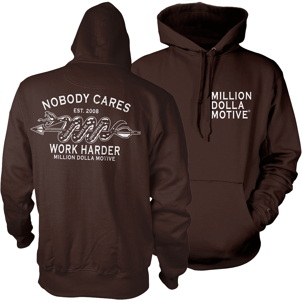 
                  
                    Nobody Cares Work Harder - Brown Hoodie Sweatshirt
                  
                