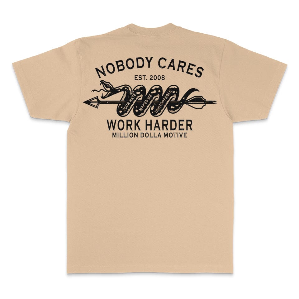 
                  
                    Nobody Cares Work Harder - Khaki T-Shirt
                  
                