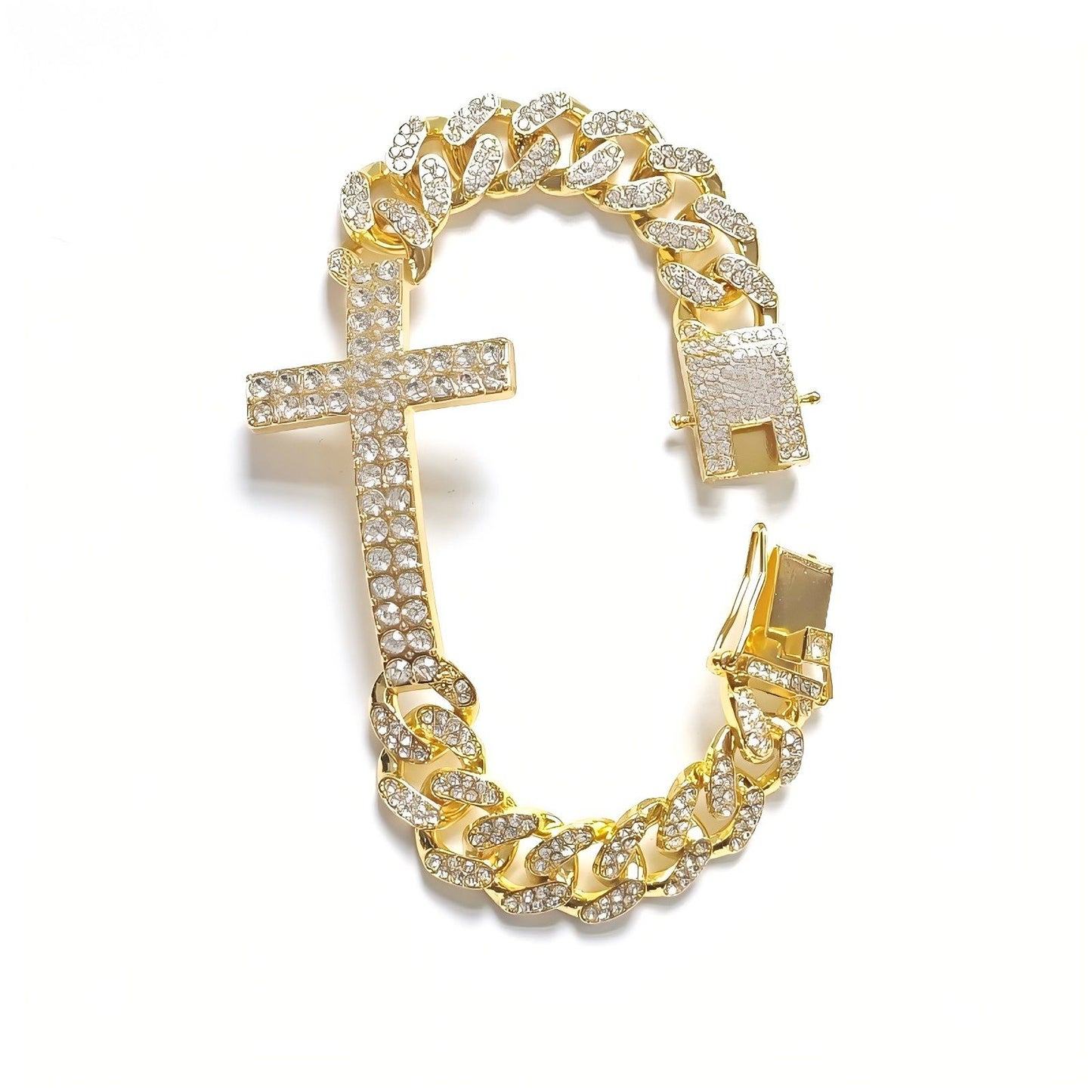 
                  
                    Cuban Link Bracelet With Cross - JBR-013
                  
                