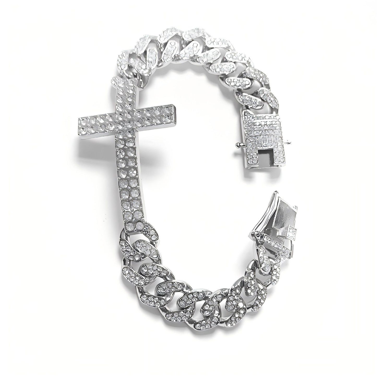 
                  
                    Cuban Link Bracelet With Cross - JBR-013
                  
                