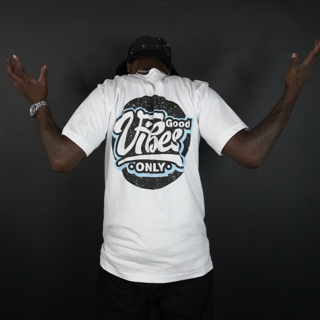 
                  
                    Good Vibes Only - White T-Shirt
                  
                