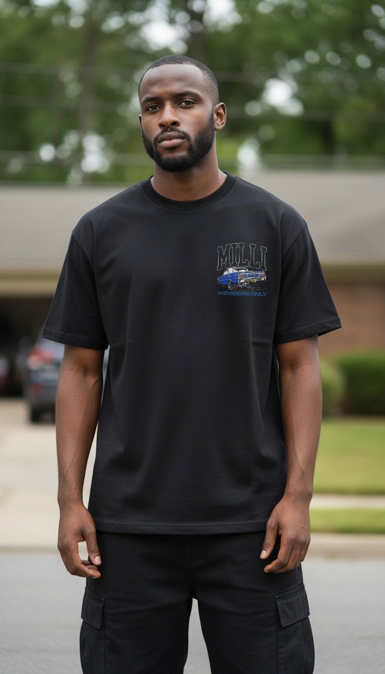 Milli Lowrider Members Only - Black T-Shirt