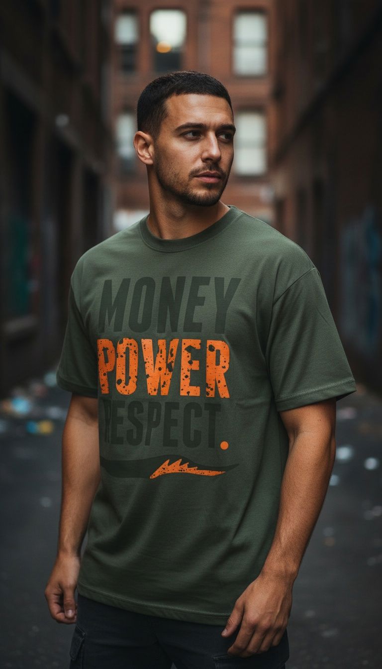Money Power Respect - Olive T-Shirt