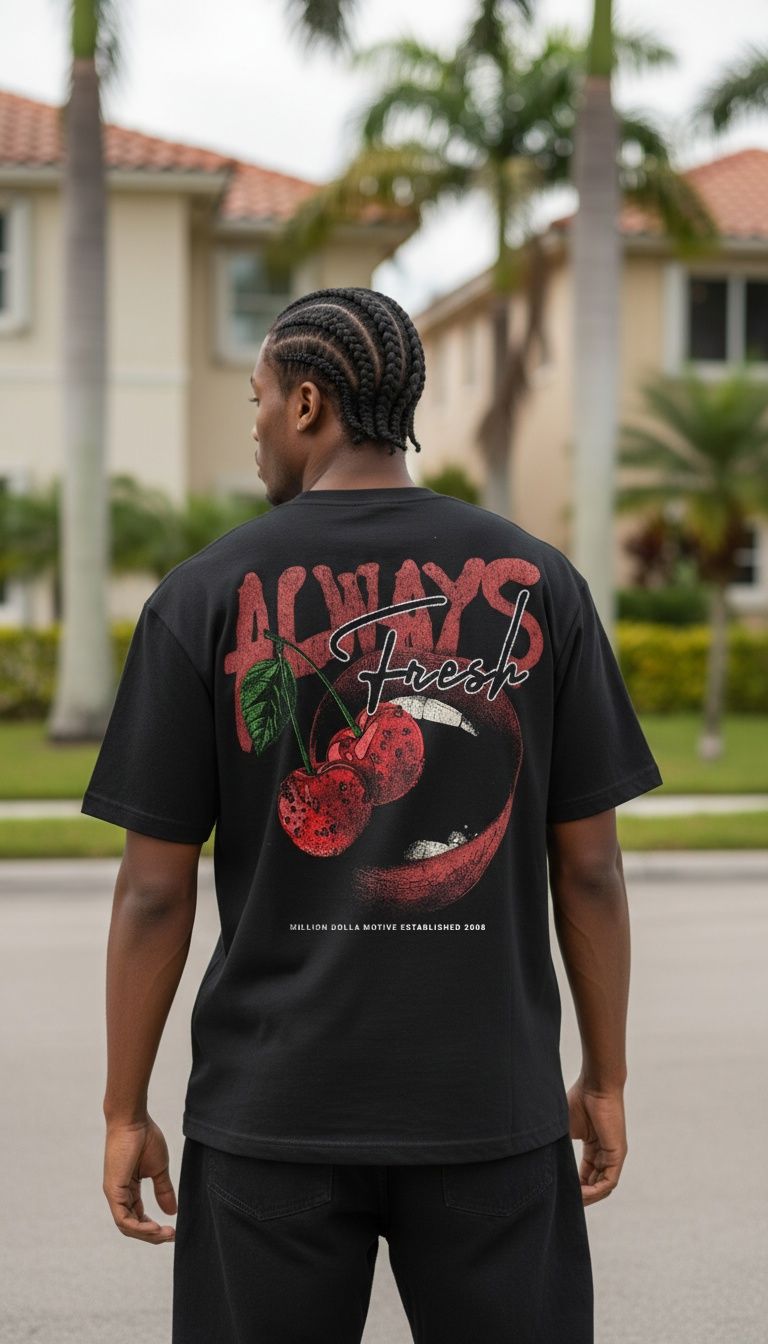Always Fresh Cherries - Black T-Shirt