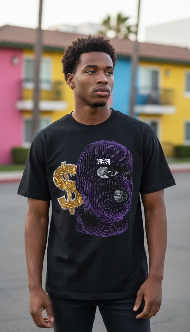 Benjamin Ski Mask - Black T-Shirt