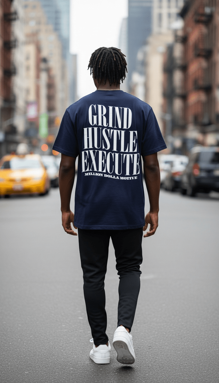 
                  
                    Grind Hustle Execute - Navy T-Shirt
                  
                