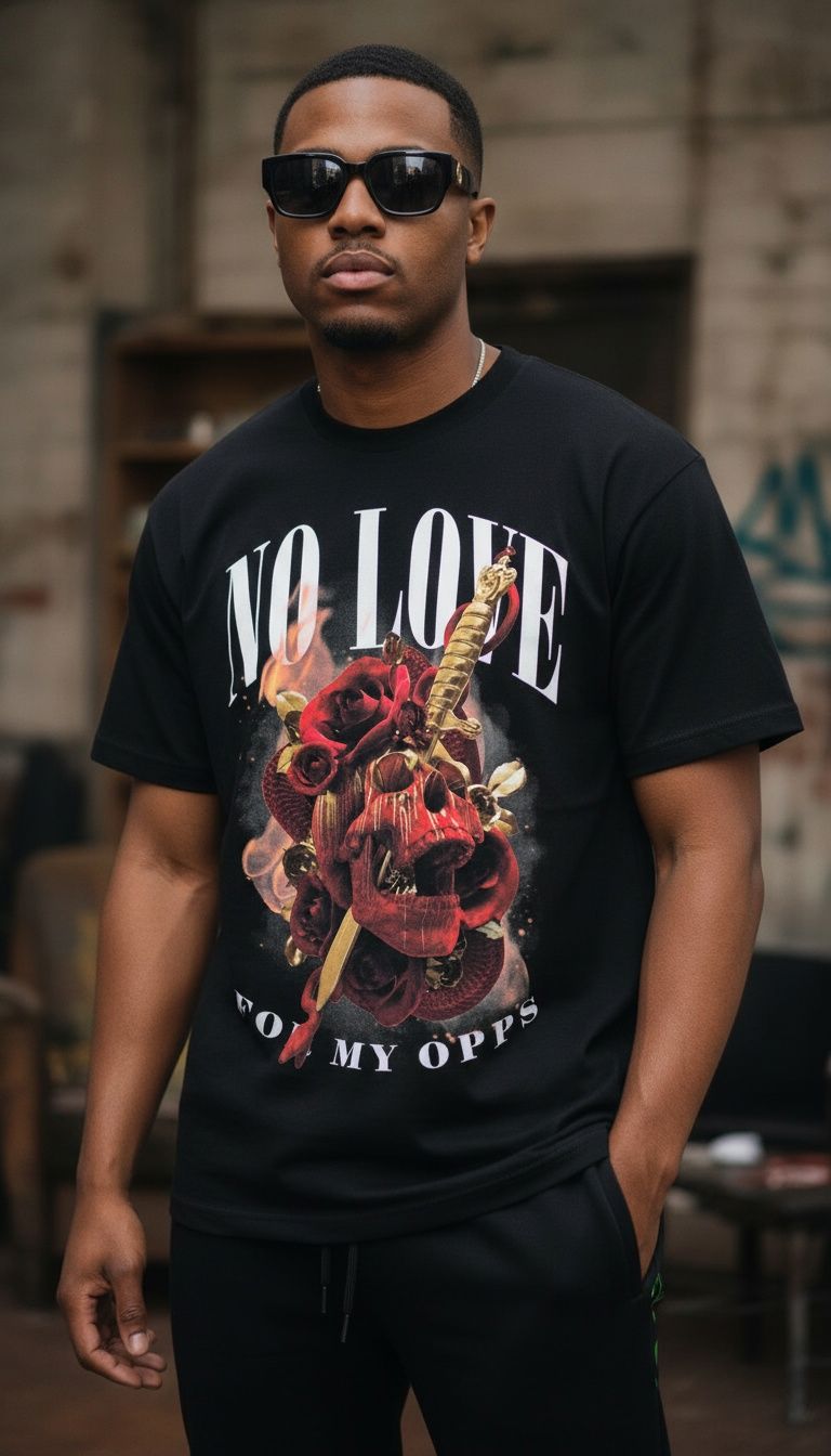 No Love for My Opps -  Black T-Shirt