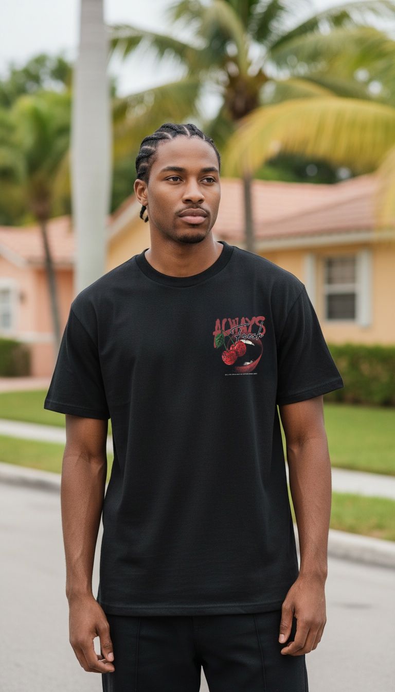 Always Fresh Cherries - Black T-Shirt