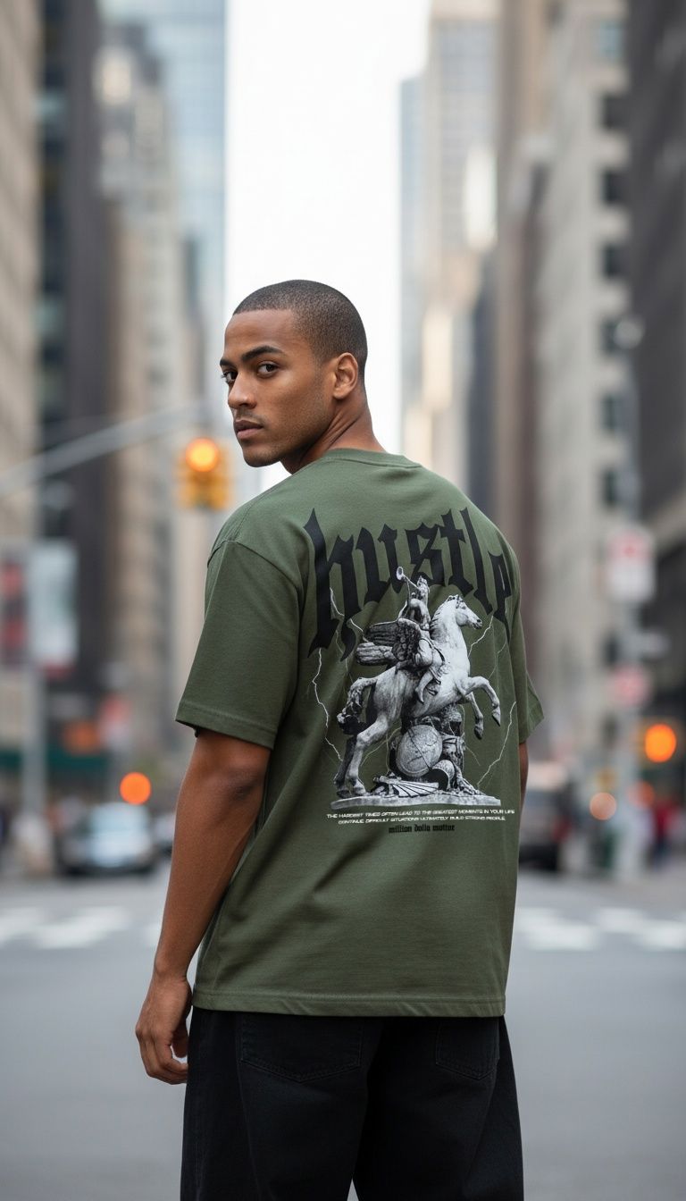 Hustle Builds Strong People - Olive T-Shirt