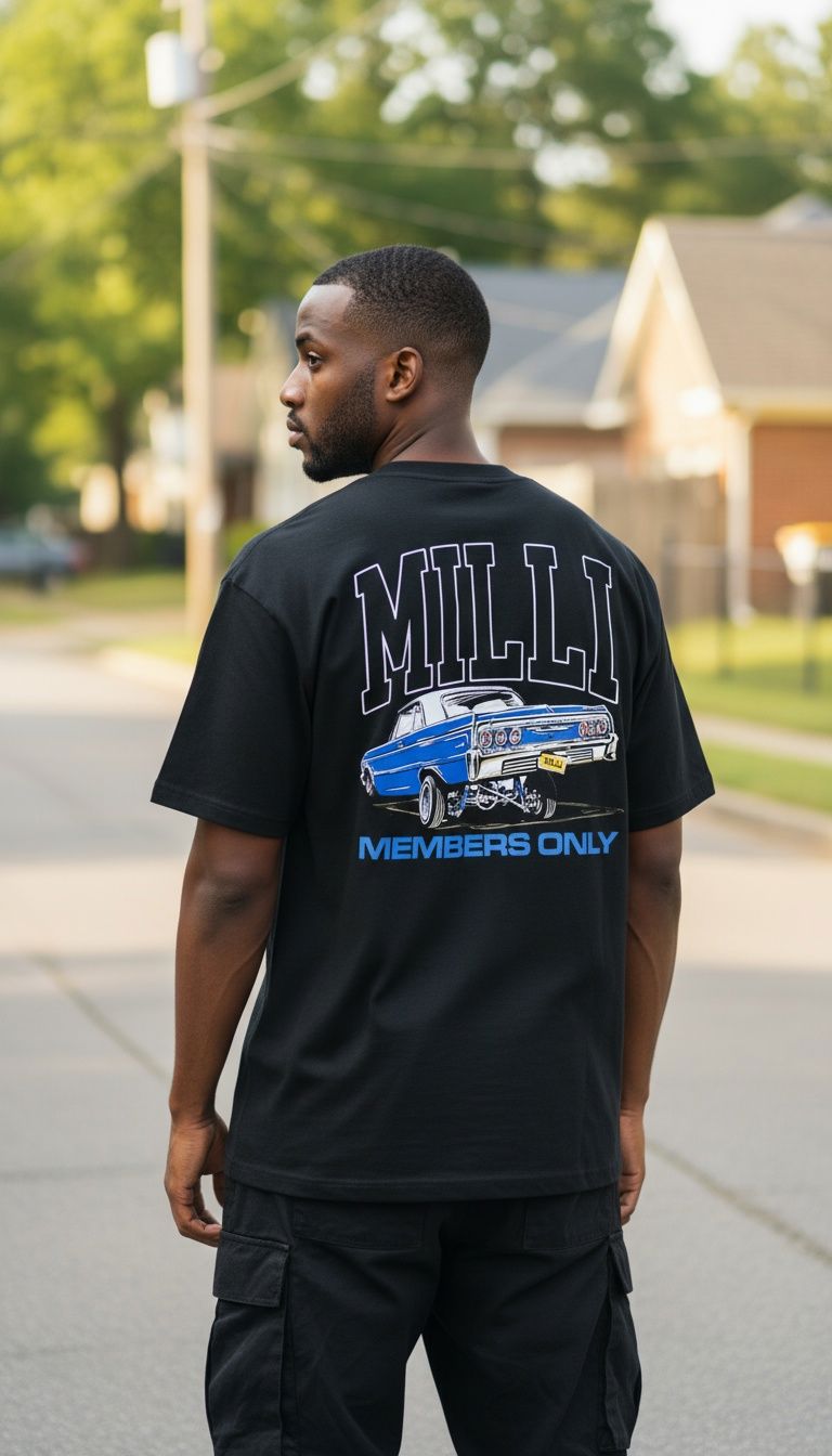 Milli Lowrider Members Only - Black T-Shirt