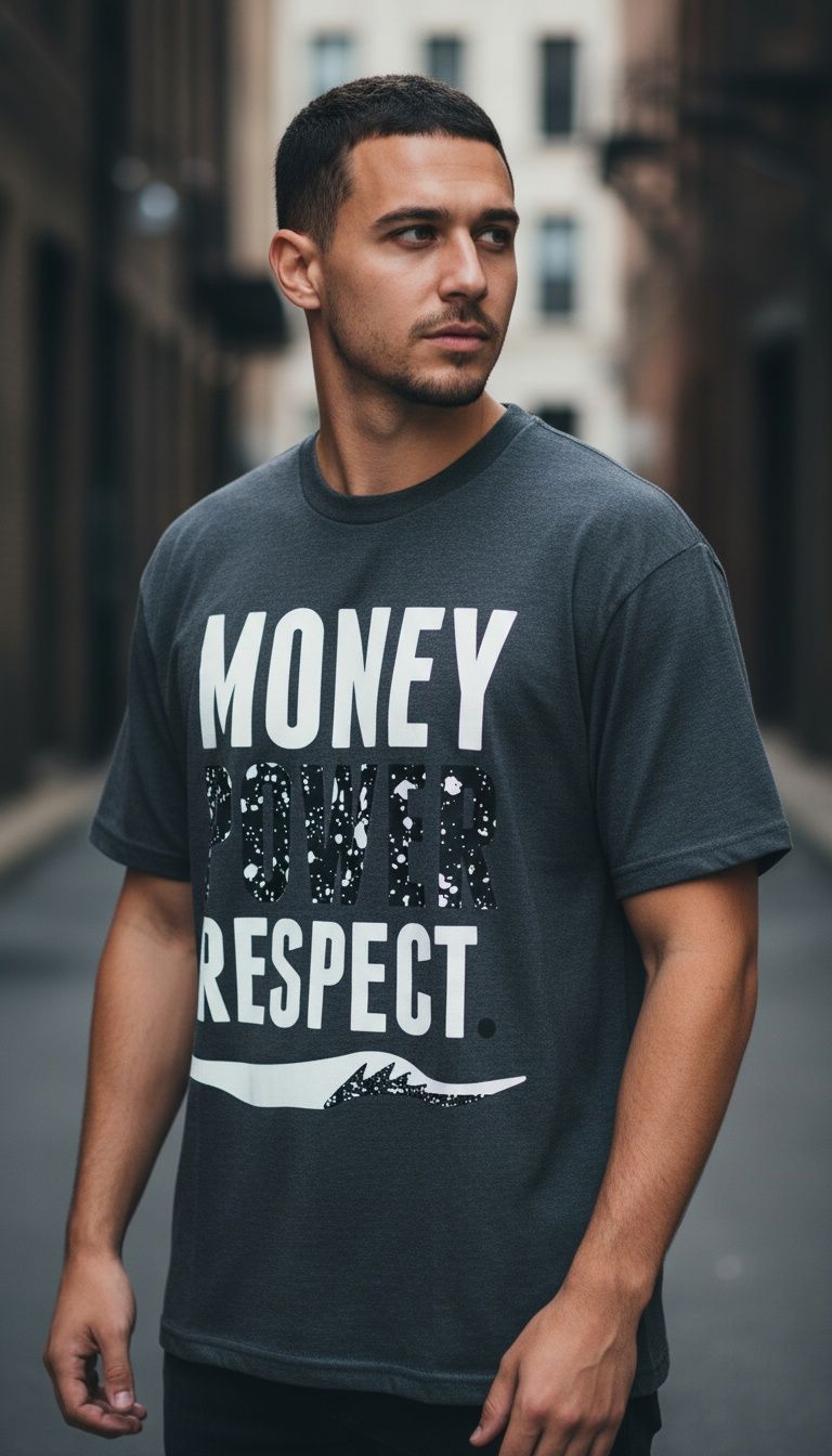 Money Power Respect "Craft" - Heather Charcoal T-Shirt