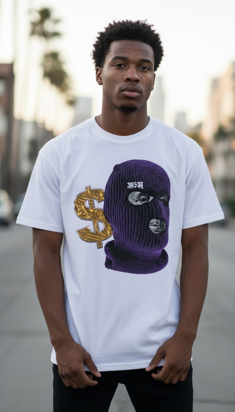 Benjamin Ski Mask - White T-Shirt
