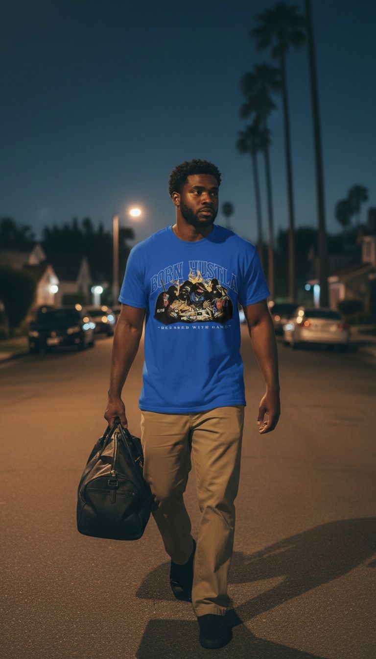 Born Hustla - Royal Blue T-Shirt