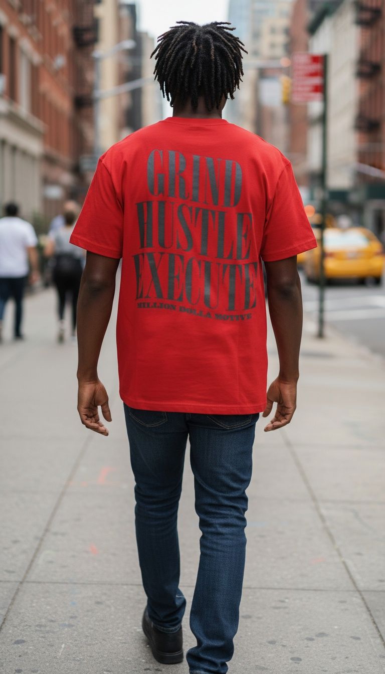 Grind Hustle Execute - Red T-Shirt