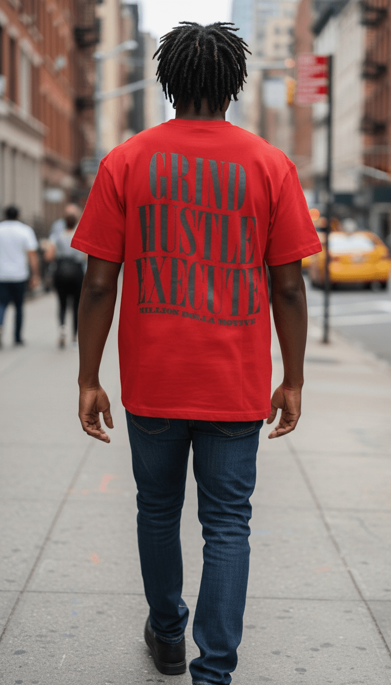 
                  
                    Grind Hustle Execute - Red T-Shirt
                  
                
