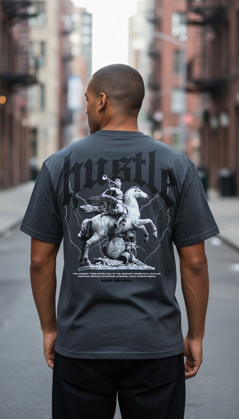 Hustle Builds Strong People - Heather Charcoal T-Shirt