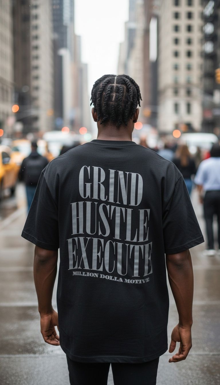 Grind Hustle Execute - Black T-Shirt