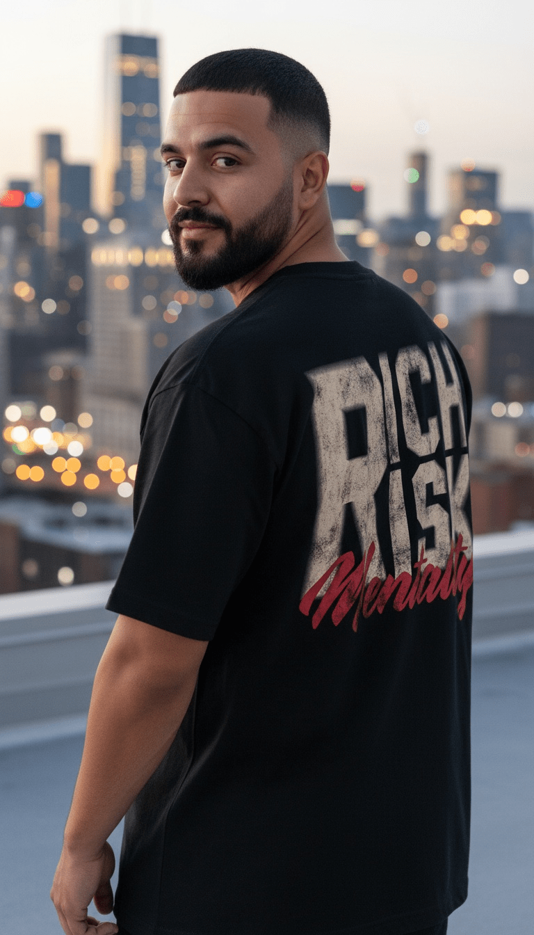 
                  
                    Rich Risk Mentality - Black T-Shirt
                  
                