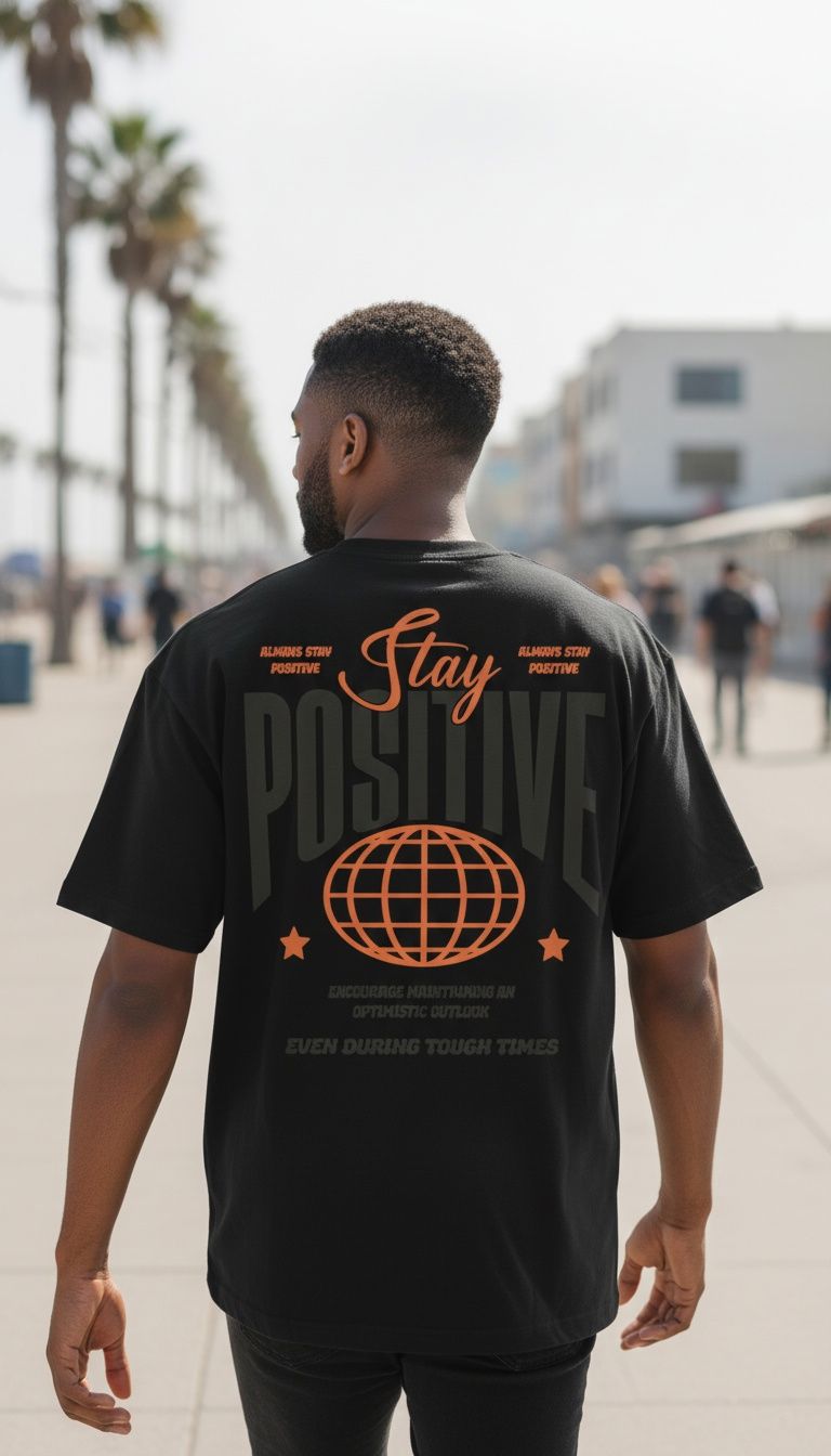 Stay Positive - Black T-Shirt