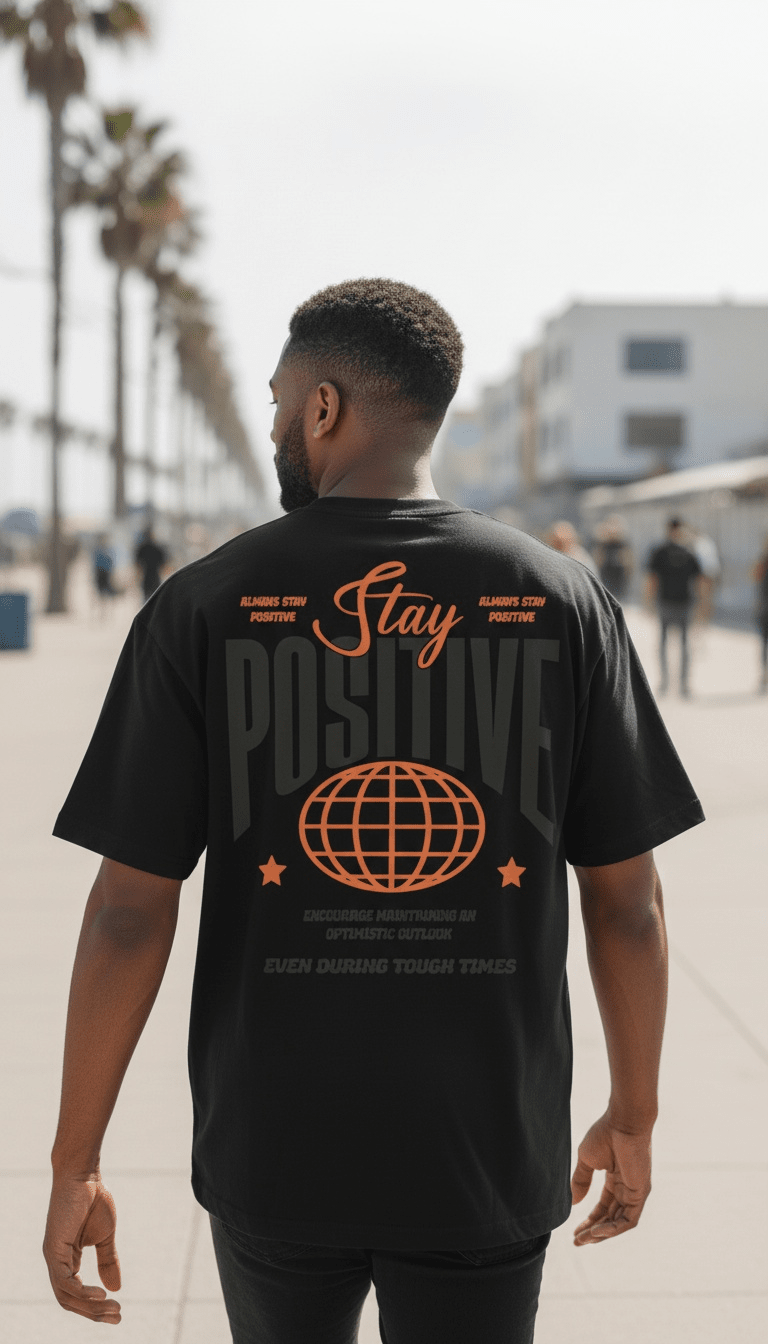 
                  
                    Stay Positive - Black T-Shirt
                  
                