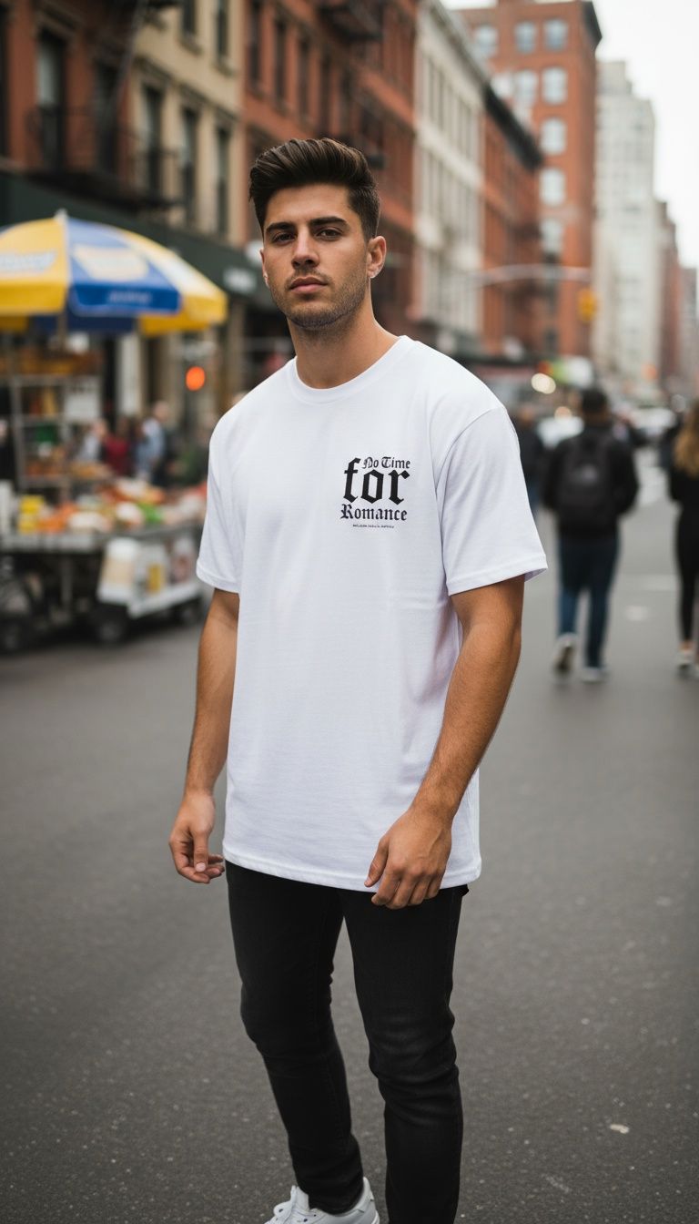 No Time For Romance - White T-Shirt