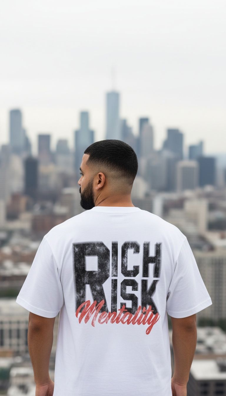 Rich Risk Mentality - White T-Shirt