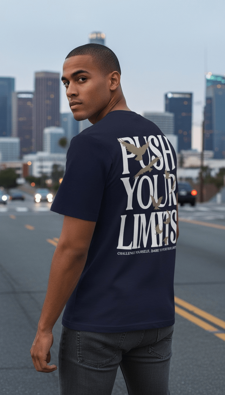 
                  
                    Push Your Limits - Navy T-Shirt
                  
                
