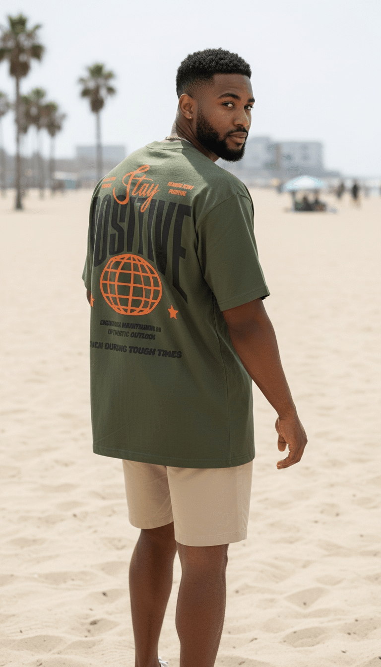 
                  
                    Stay Positive - Olive T-Shirt
                  
                