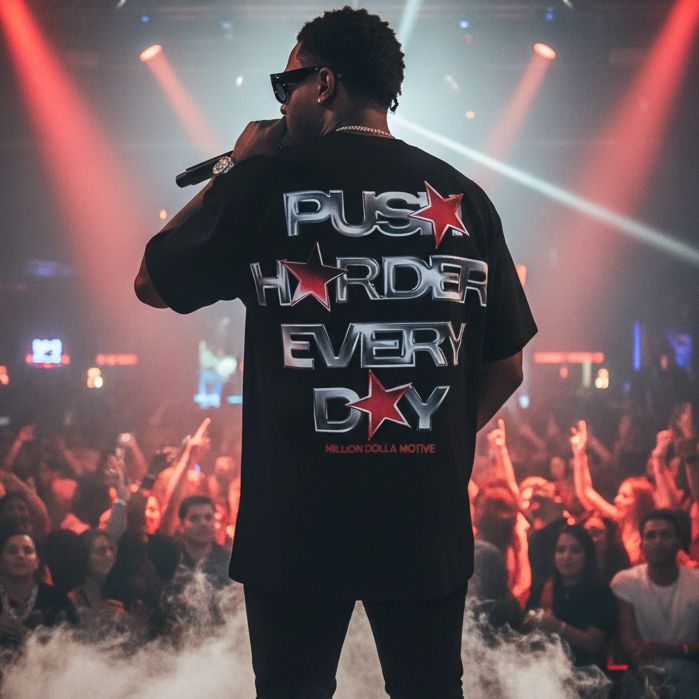 
                  
                    Push Harder Every Day - Black T-Shirt T-Shirt Million Dolla Motive 
                  
                