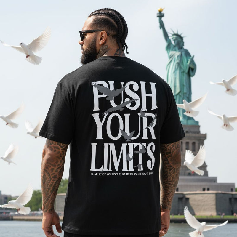 Push Your Limits - Black T-Shirt T-Shirt Million Dolla Motive 