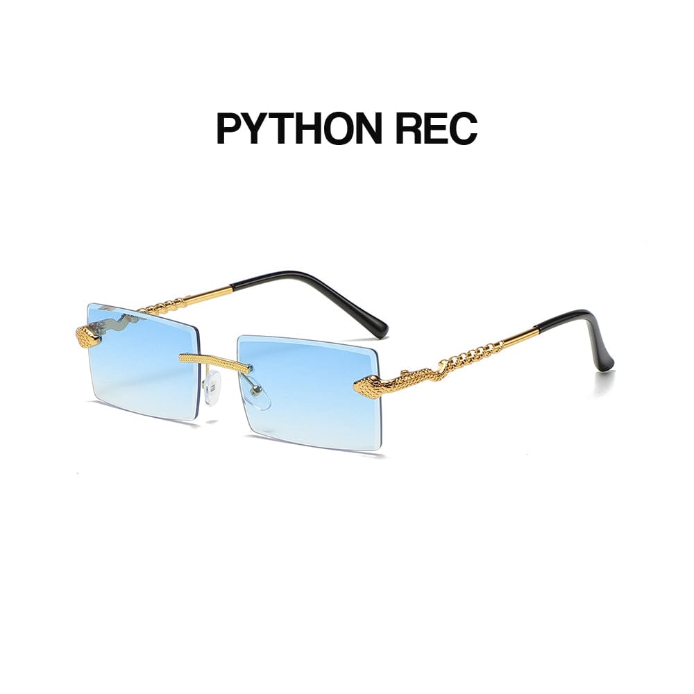 Python Rec - Gold & Blue Sunglasses