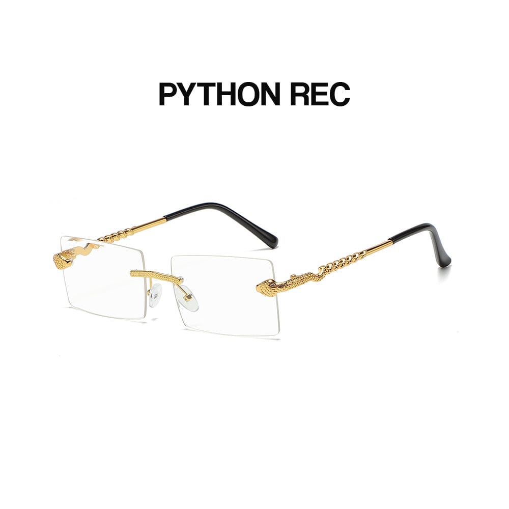 Python Rec - Gold & Transparent Sunglasses