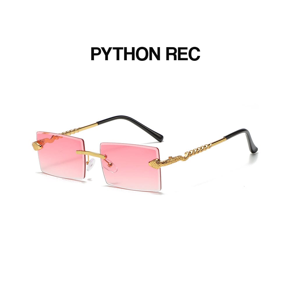 Python Rec - Gold & Pink Sunglasses