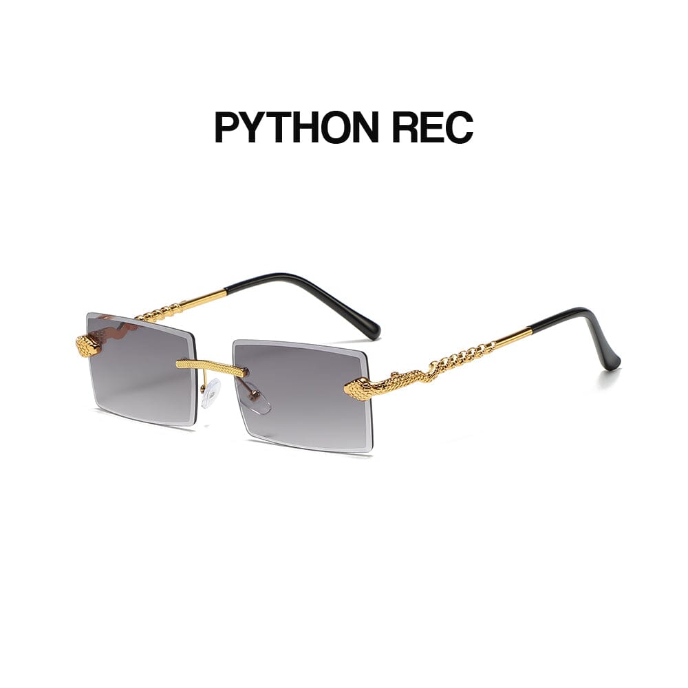 Python Rec - Gold & Grey Sunglasses – Million Dolla Motive