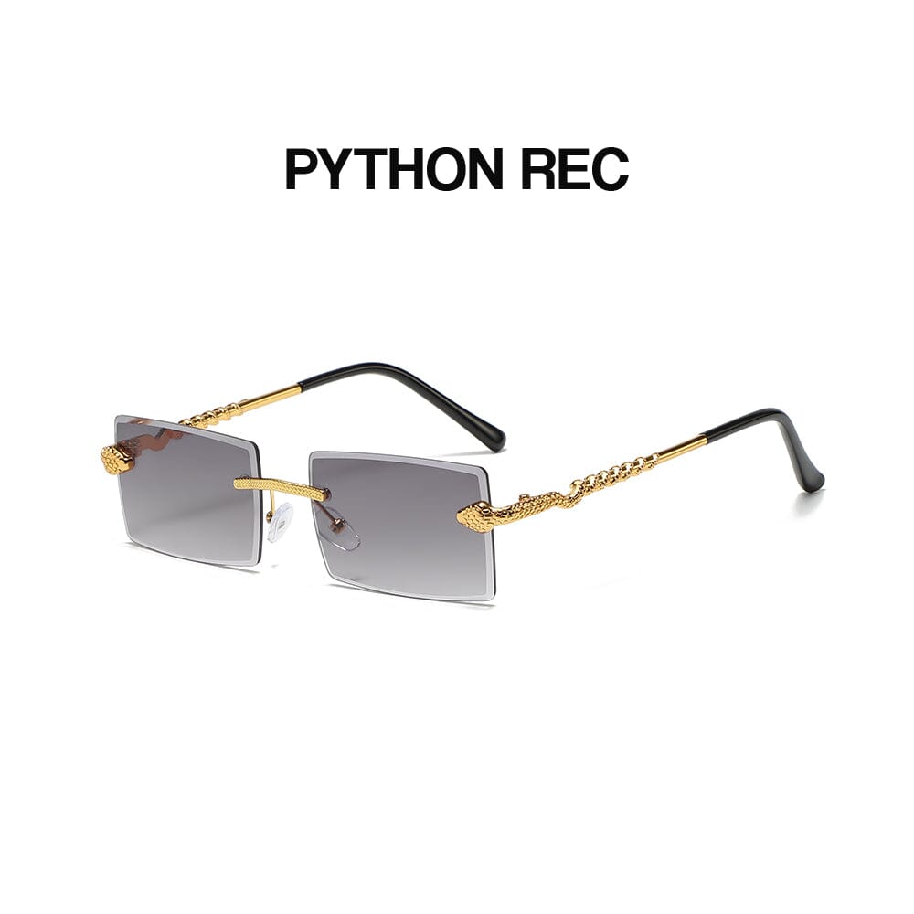 Python Rec - Gold & Grey Sunglasses