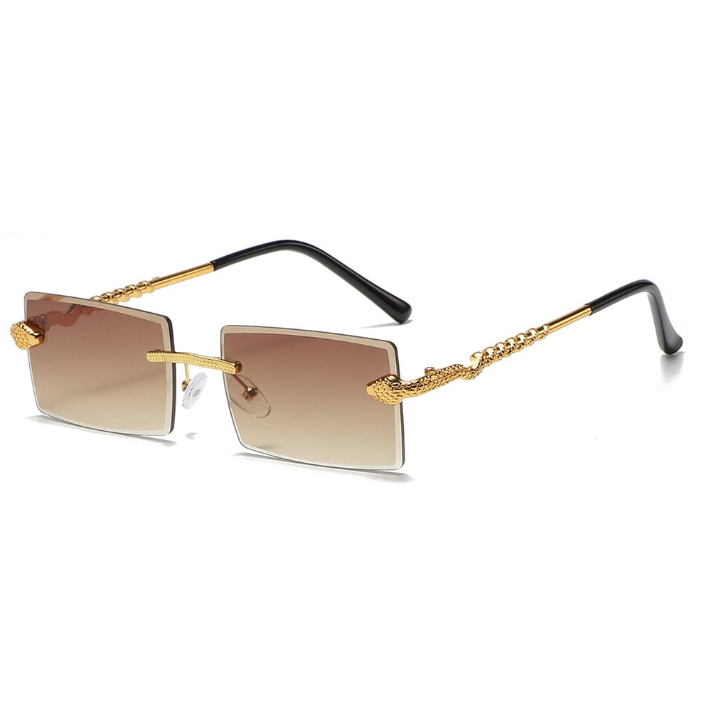 
                  
                    Python Rec - Gold & Brown Sunglasses
                  
                